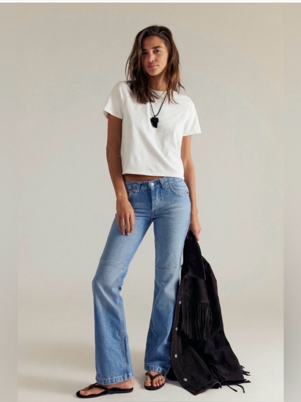 We The Free Flora Low Rise Bootcut Jeans in Sky